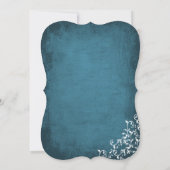 ヴィンテージの青くエレガントな華麗さのブライダルシャワーの招待 招待状 (裏面)