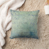 ヴィンテージの青くフランスのな原稿の硫酸紙 クッション (ブランケット)