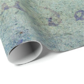 ヴィンテージの青くフランスのな原稿の硫酸紙 ラッピングペーパー (ロールコーナー)