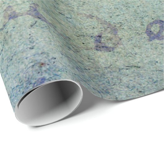 ヴィンテージの青くフランスのな原稿の硫酸紙 ラッピングペーパー (ロールコーナー)