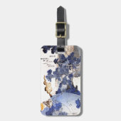 ヴィンテージの青く日本のな芸術 ラゲッジタグ (正面縦)