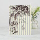 ヴィンテージの青とストライプの白のアリス セーブザデート (スタンド正面)