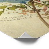 ヴィンテージの青と緑 ポスター (角)