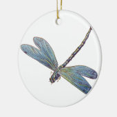 ヴィンテージの青のトンボ セラミックオーナメント (左)