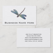 ヴィンテージの青のトンボ 名刺 (正面/裏面)