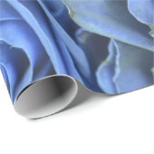 ヴィンテージの青のバラの花のギフト用包装紙 ラッピングペーパー (ロールコーナー)