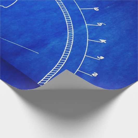 ヴィンテージの青写真の図表第327 ラッピングペーパー (角)