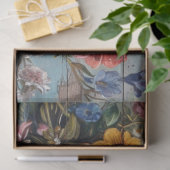 ヴィンテージの青擦り切れたい背景 薄葉紙 (ギフト)