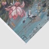 ヴィンテージの青擦り切れたい背景 薄葉紙 (詳細)