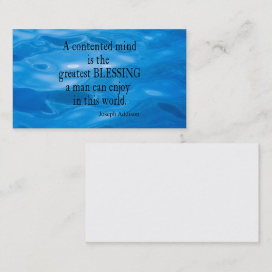ヴィンテージの青海原の海洋の海のAddisonの心の引用文 名刺 (正面/裏面)