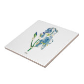 ヴィンテージの青菖蒲の花 タイル (側面)