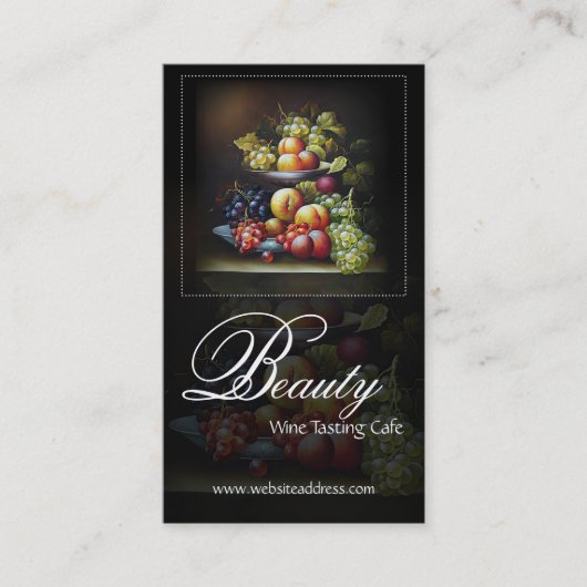 ヴィンテージの静物画のフルーツのデザインの名刺 名刺 (正面)