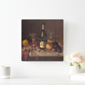 ヴィンテージの静物画の絵画の柱時計 スクエア壁時計 (ホーム)