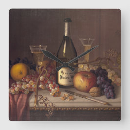 ヴィンテージの静物画の絵画の柱時計 スクエア壁時計