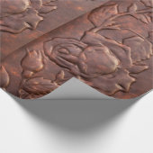 ヴィンテージの革バラの一見 ラッピングペーパー (角)