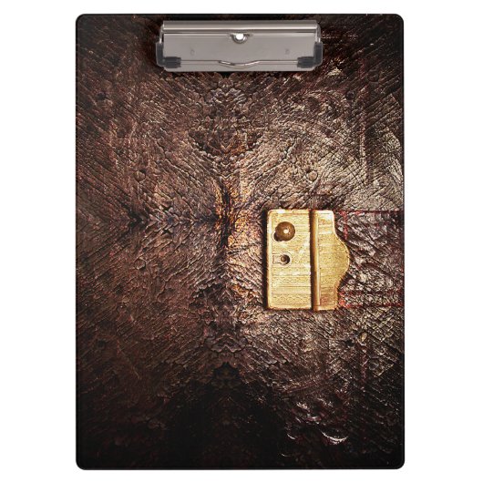 ヴィンテージの革 クリップボード (正面)