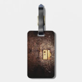 ヴィンテージの革 ラゲッジタグ (裏面縦)