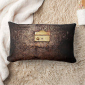 ヴィンテージの革 ランバークッション (ブランケット)