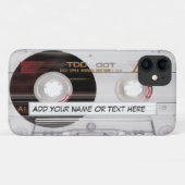 ヴィンテージの音楽カセットテープ一見パターン Case-Mate iPhoneケース (裏面(横))
