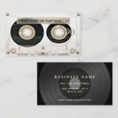 ヴィンテージの音楽カセットテープ一見 名刺 (正面/裏面)
