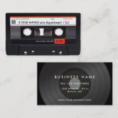 ヴィンテージの音楽カセットテープ一見 名刺 (正面/裏面)