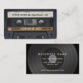 ヴィンテージの音楽カセットテープ一見 名刺 (正面/裏面)