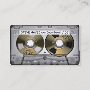 ヴィンテージの音楽カセットテープ一見 名刺