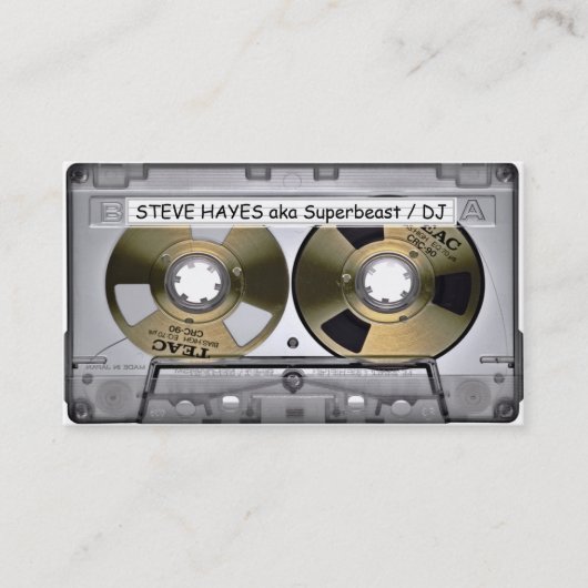 ヴィンテージの音楽カセットテープ一見 名刺 (正面)