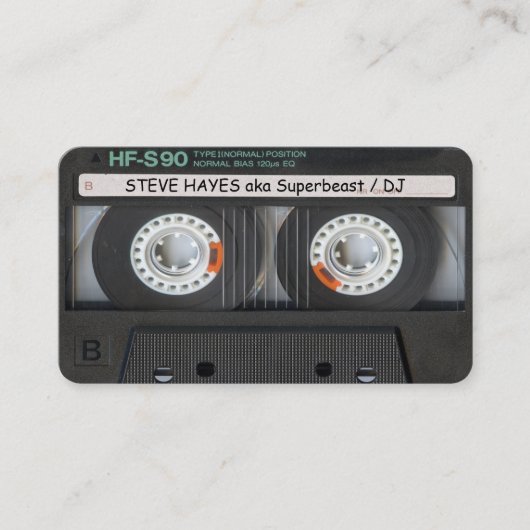 ヴィンテージの音楽カセットテープ一見 名刺 (正面)