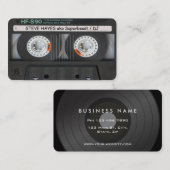 ヴィンテージの音楽カセットテープ一見 名刺 (正面/裏面)