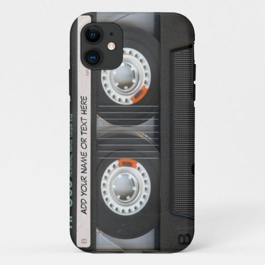 ヴィンテージの音楽カセットテープ一見 Case-Mate iPhoneケース (裏面)