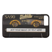 ヴィンテージの音楽カセットテープ一見 Case-Mate iPhoneケース (裏面(横))
