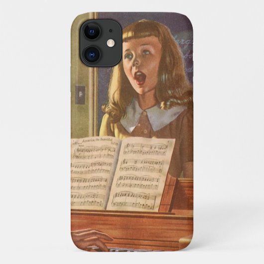 ヴィンテージの音楽教師が生徒たちに歌を教える Case-Mate iPhoneケース (裏面)