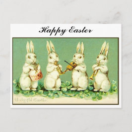 ヴィンテージの音楽的なイースターのウサギ シーズンポストカード