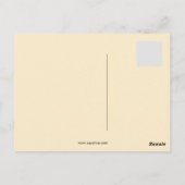 ヴィンテージの音楽的な天使のシルエット ポストカード (裏面)