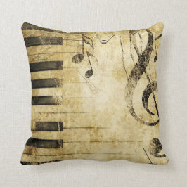 ヴィンテージの音符の装飾用クッション クッション