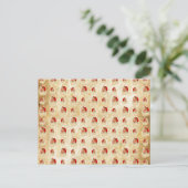 ヴィンテージの頭のパターン シーズンポストカード (スタンド正面)