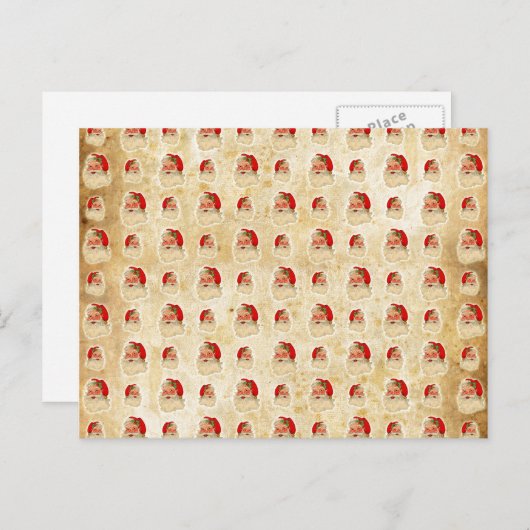 ヴィンテージの頭のパターン シーズンポストカード (正面/裏面)