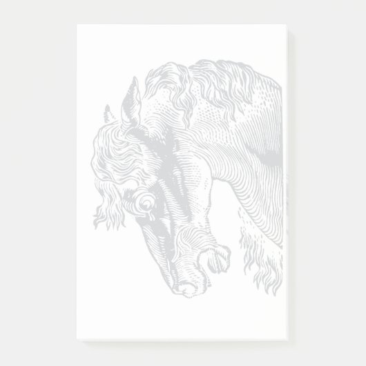 ヴィンテージの頭の白 ポストイット (正面)