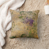 ヴィンテージの顔およびアラベスクの装飾的な枕 クッション (ブランケット)