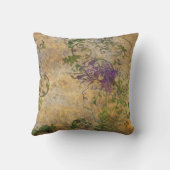 ヴィンテージの顔およびアラベスクの装飾的な枕 クッション (裏面)