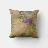 ヴィンテージの顔およびアラベスクの装飾的な枕 クッション (正面)