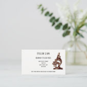 ヴィンテージの顕微鏡 名刺 (スタンド正面)