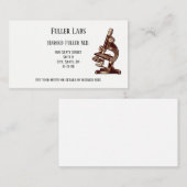 ヴィンテージの顕微鏡 名刺 (正面/裏面)