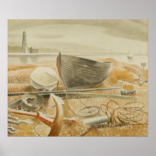 ヴィンテージの風景，イギリス，海辺，レトロ ポスター (正面)