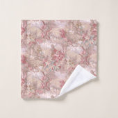 ヴィンテージの風景（木、花、葉） バスタオルセット (ウォッシュタオル)