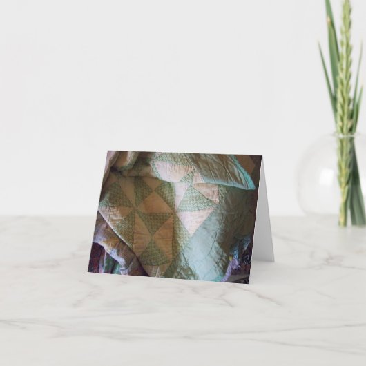 ヴィンテージの風車のキルトのnotecard カード (正面)