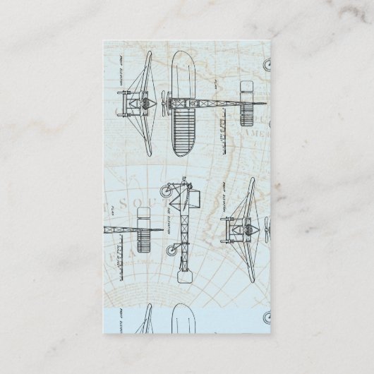 ヴィンテージの飛行機のおむつのラッフルのエンクロージャカード エンクロージャーカード (裏面)