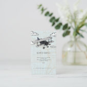 ヴィンテージの飛行機のおむつのラッフルのエンクロージャカード エンクロージャーカード (スタンド正面)