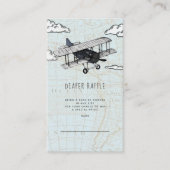 ヴィンテージの飛行機のおむつのラッフルのエンクロージャカード エンクロージャーカード (正面)
